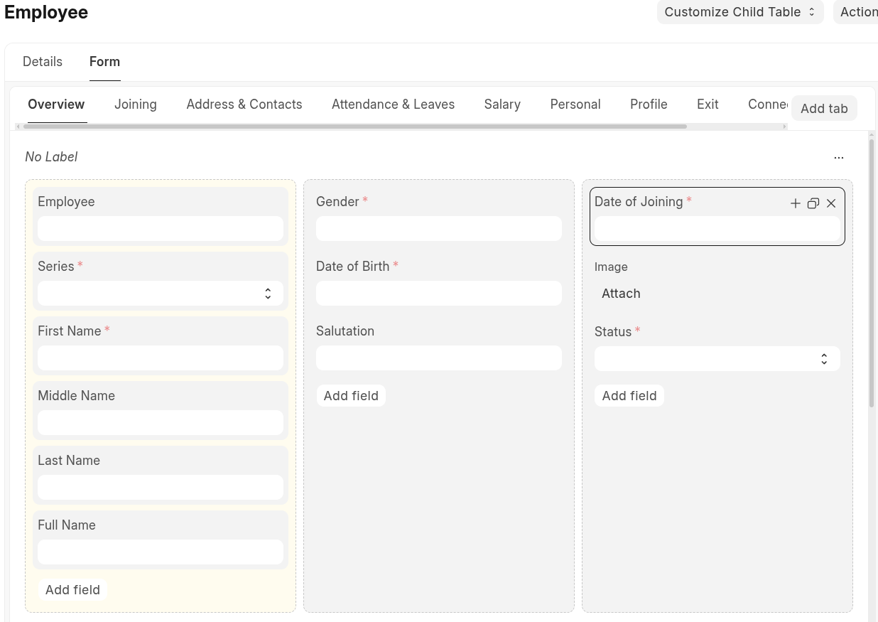 Business form design